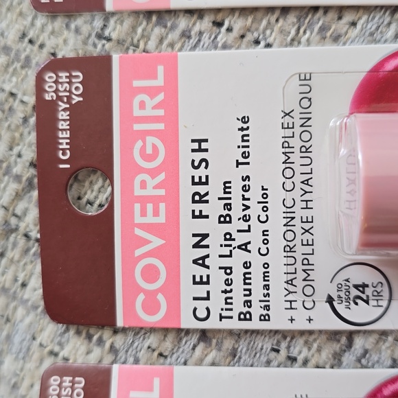 COVERGIRL BRAND WOMEN'S TINTED LIP BALM #500 "I CHERRY-ISH YOU" BUNDLE OF 3 - Picture 2 of 6